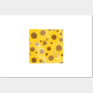 Sunflower Pattern Posters and Art